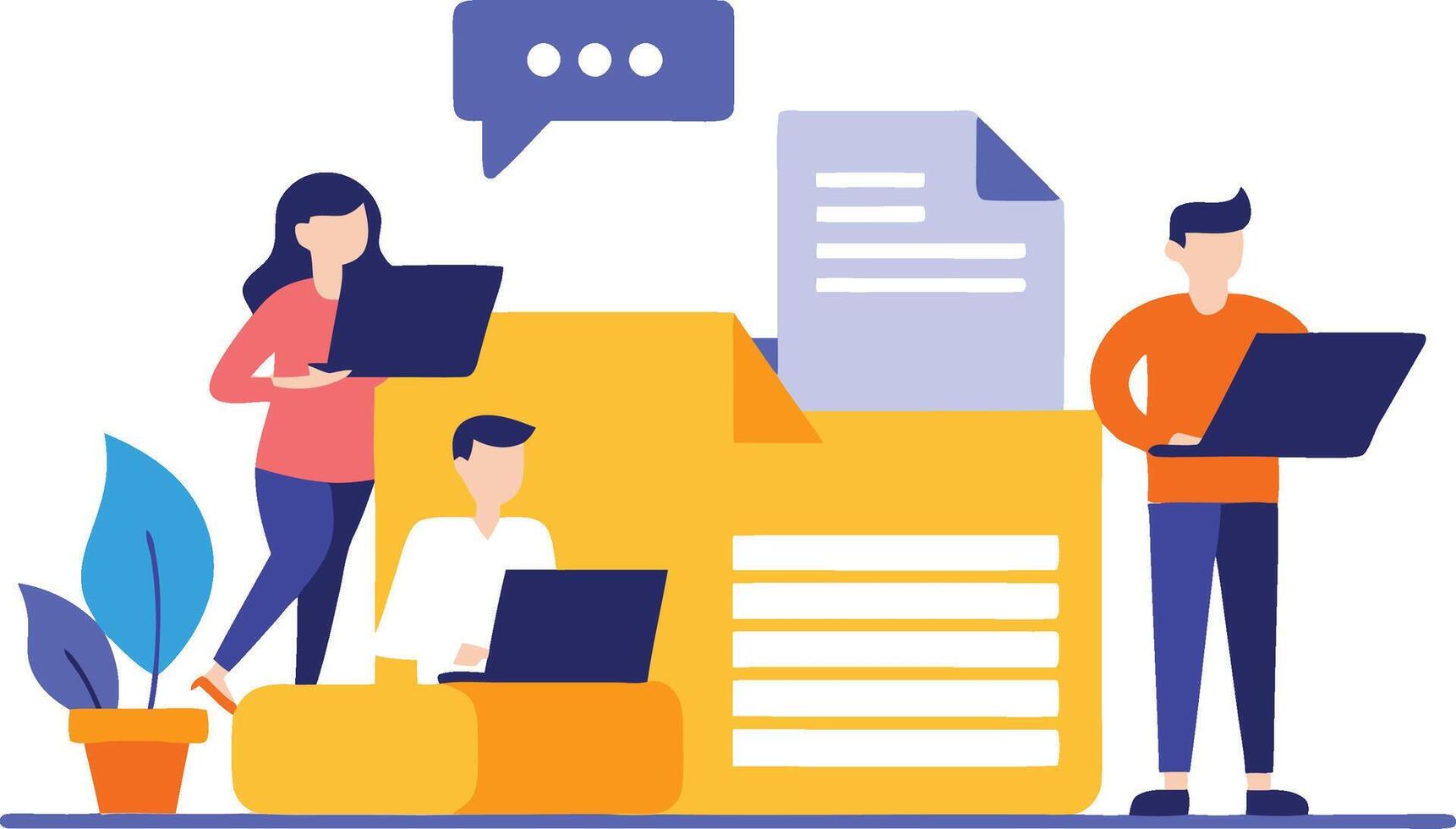 Efficient Documentation, Managing Files, Research Papers, and Contracts vector