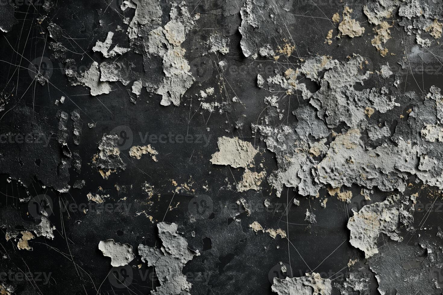 Weathered Wall Texture with Peeling Paint and Cracks for Background or Overlay photo