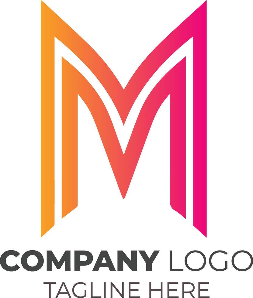 Modern Letter M Logo for Corporate Brand Identity, Business Marketing, and Professional Visual Design Branding vector