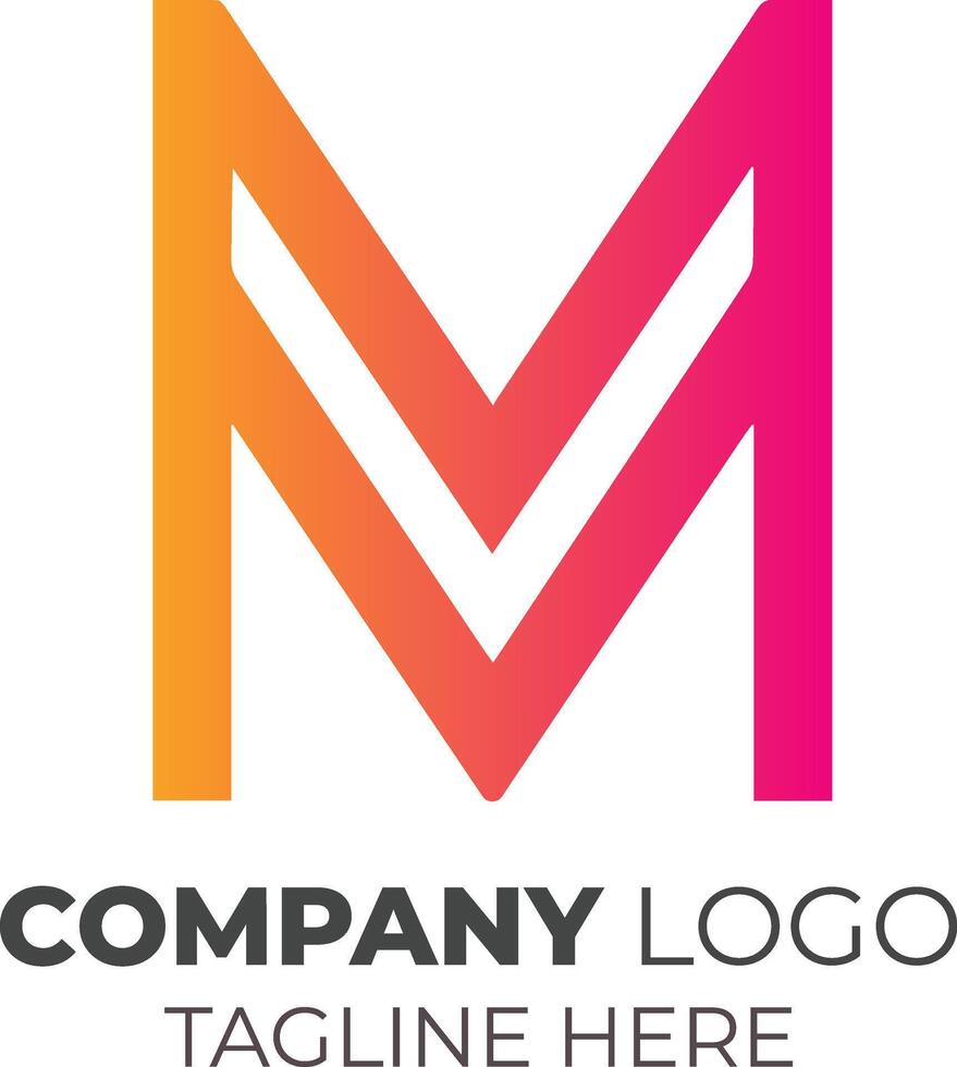 Professional Letter M Business Logo for Corporate Brand Identity, Marketing, Visual Design, and Modern Branding Solutions vector