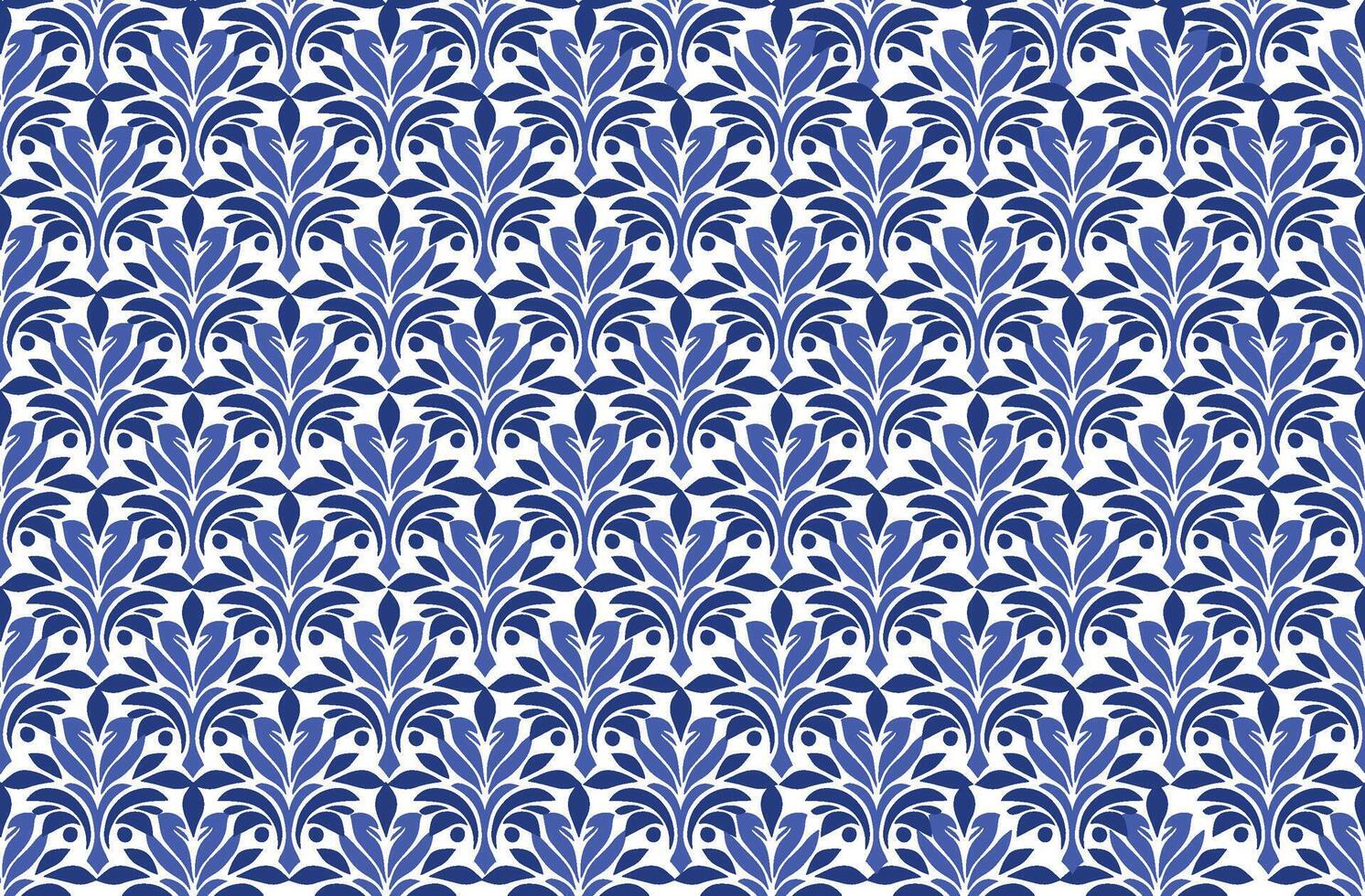 Floral Repeat Pattern with Ornamental and Geometric Motifs for Textile Design, Seamless Digital Print, Fabric Texture, Vintage Ethnic Style, and Traditional Fashion vector