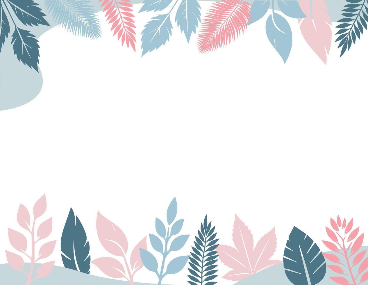 Natural Abstract Leaf Background for Autumn Travel Flyers Posters Invitations and Botanical Designs with Pastel Tropical Leaves vector