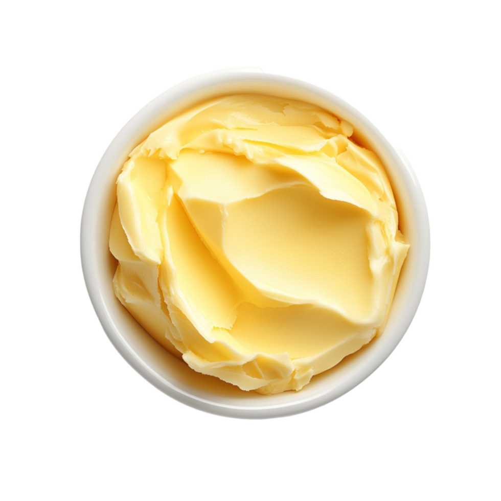 Bowl of Melted Butter with Soft, Smooth Texture png