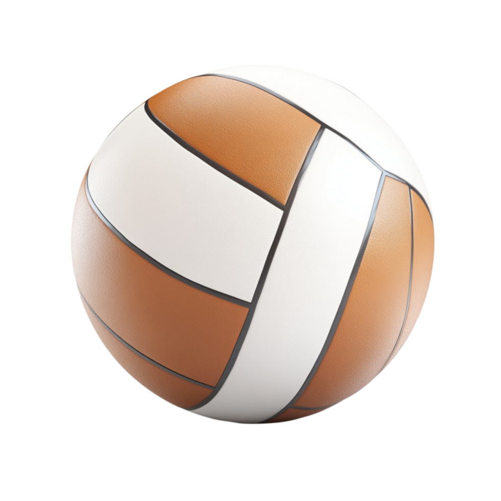 Volleyball with a Brown and White Striped Pattern png