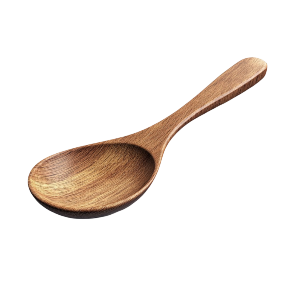 Wooden Spoon with Smooth Surface and Handle png