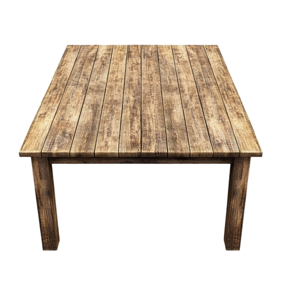 Simple Wooden Table with Rustic Appearance png