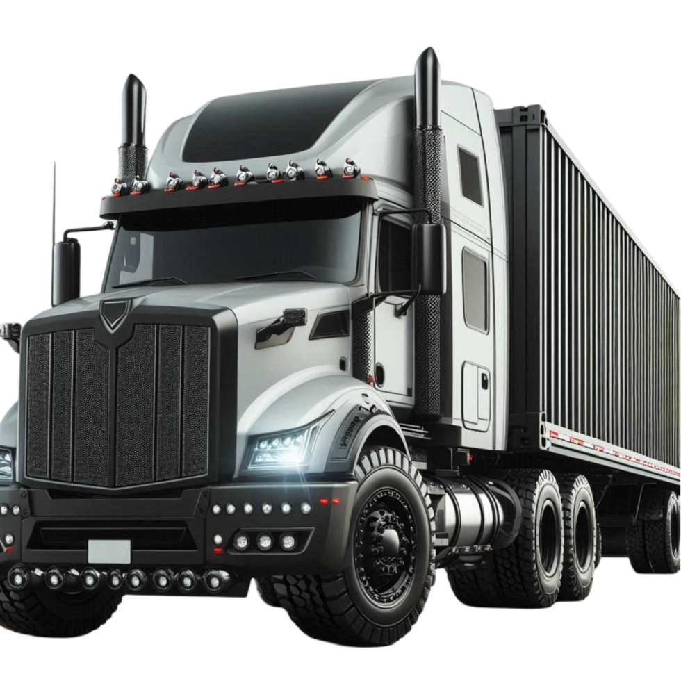 Truck Cab with Trailer Attached png
