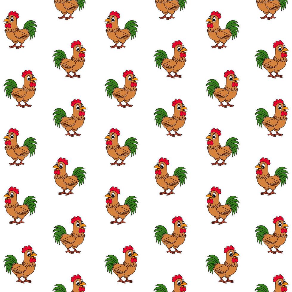 Chicken Pattern, Pattern Image Free vector