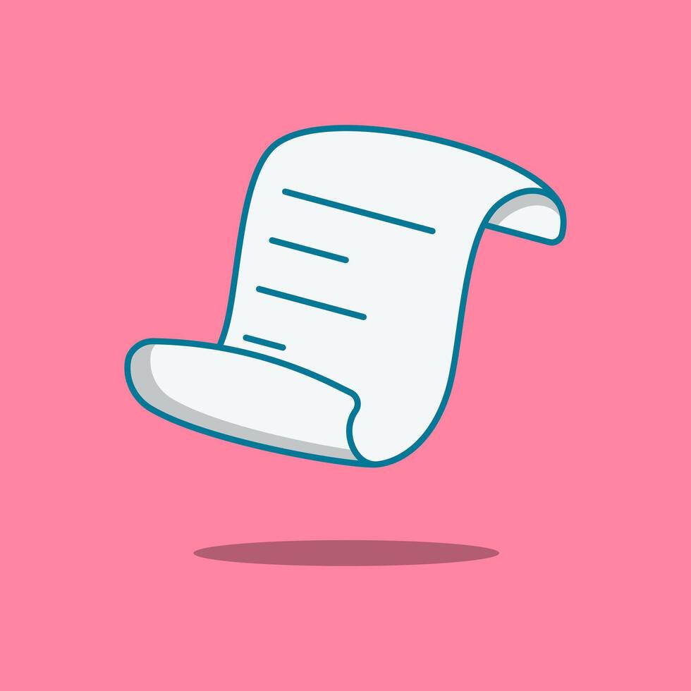Invoice Online Shopping Elements Cartoon Illustration Icon vector