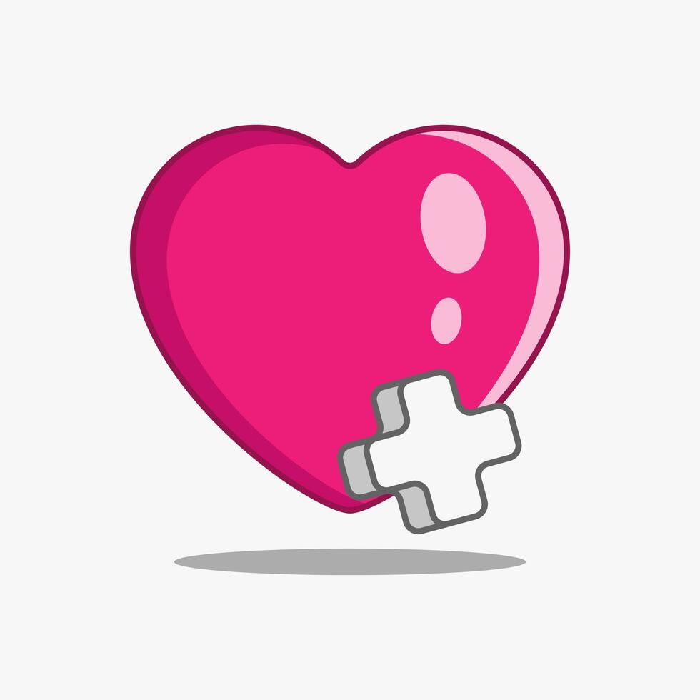 Add To Favorite Online Shopping Elements Cartoon Illustration Icon vector