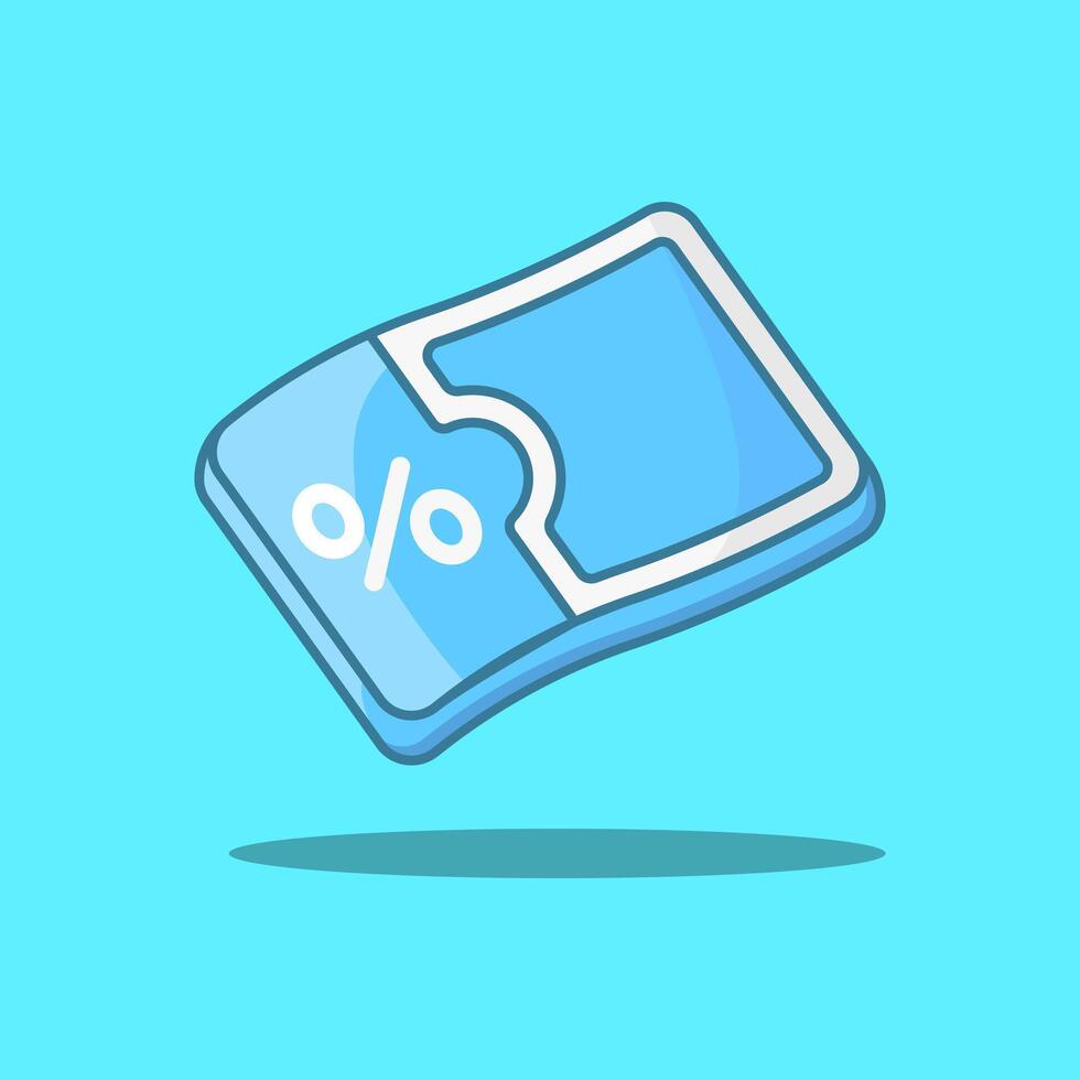Coupon Online Shopping Elements Cartoon Illustration Icon vector