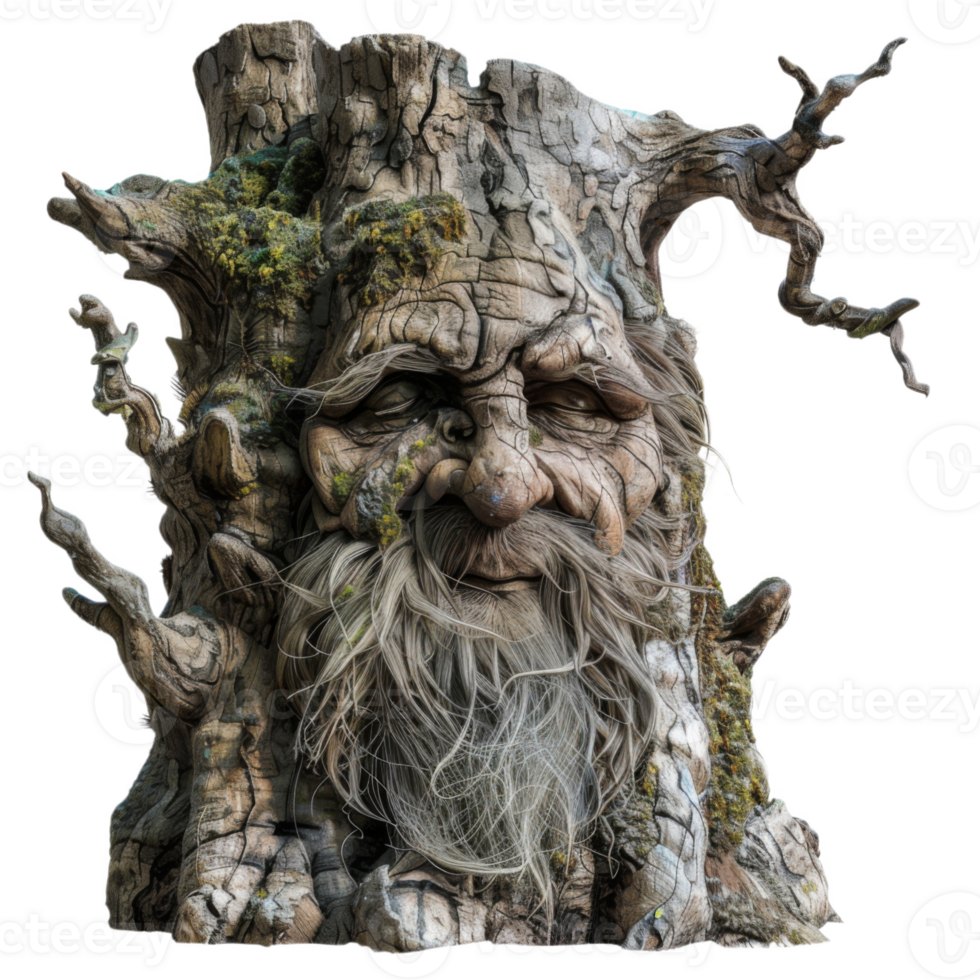 A statue of a man with a beard and long hair png