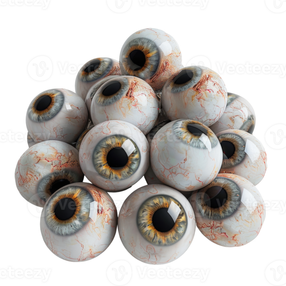 A Pile of Realistic Eyeballs png