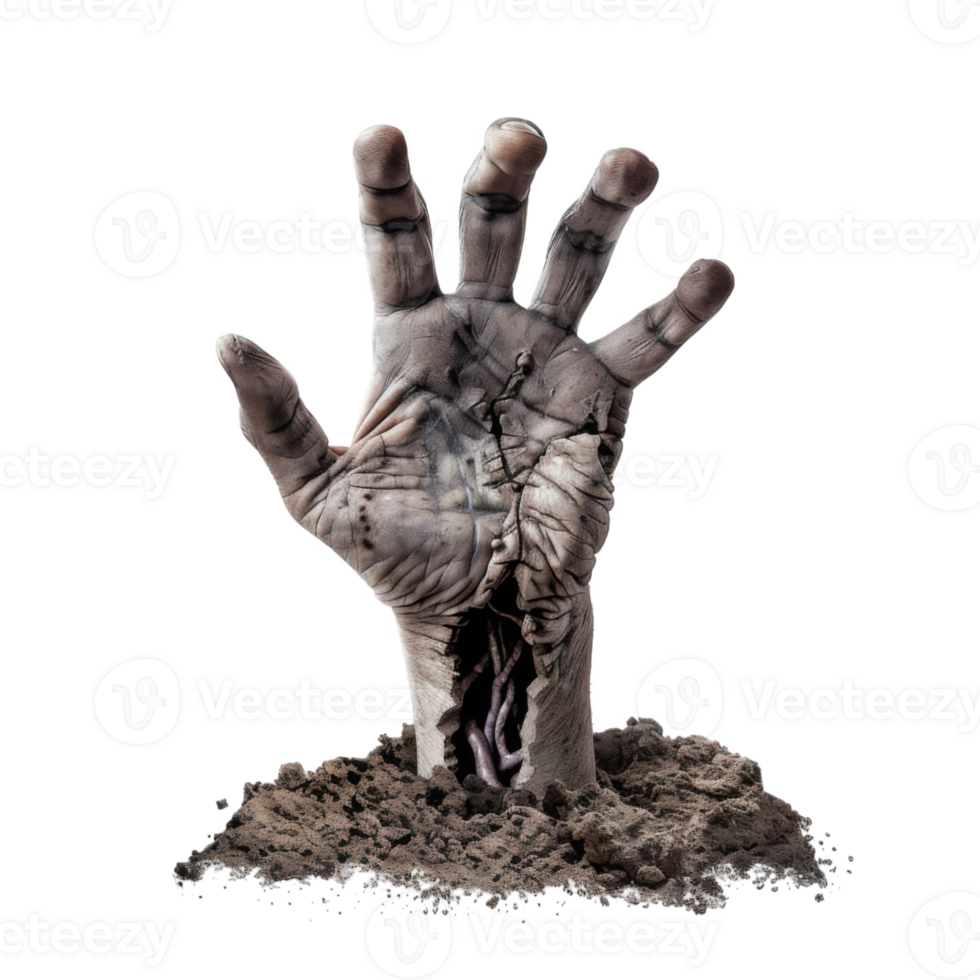 Decaying Hand Emerging from Soil png