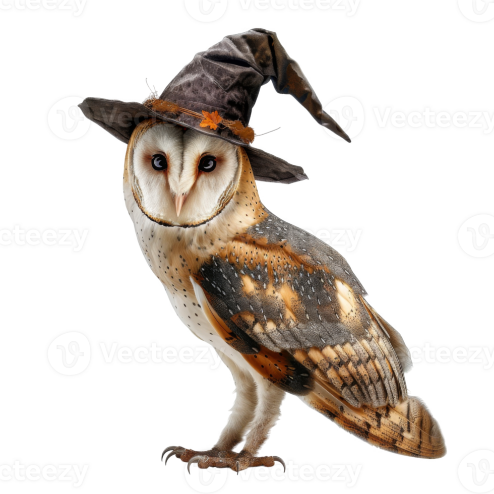 A Barn Owl Wearing A Witch's Hat png