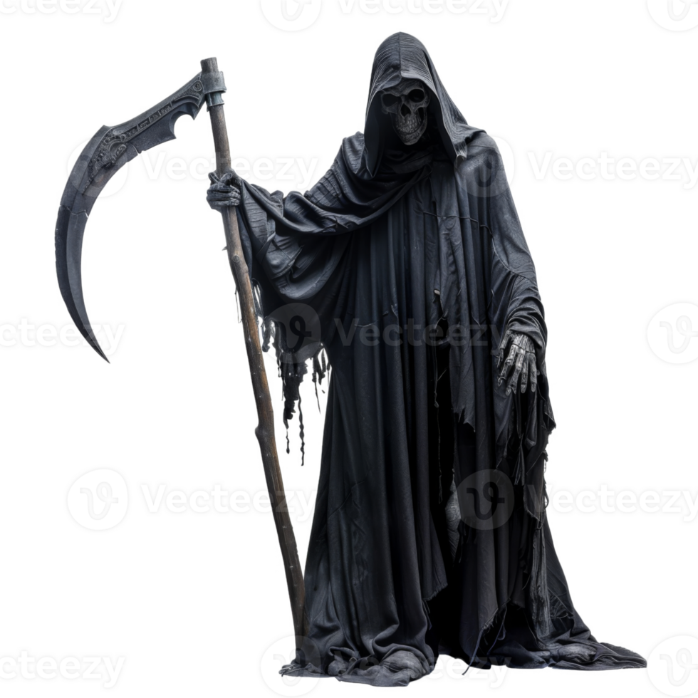 Grim Reaper Holding a Scythe png