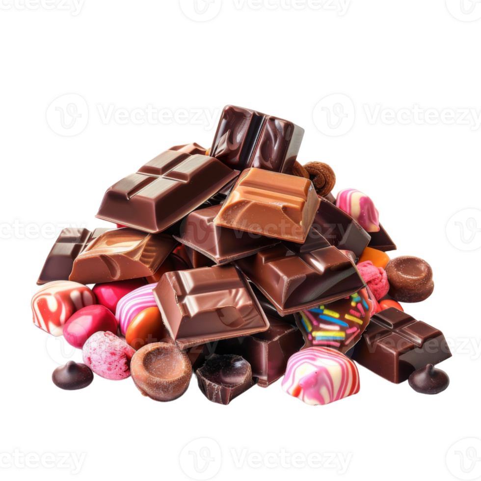 Assorted Chocolate Bars and Candies png