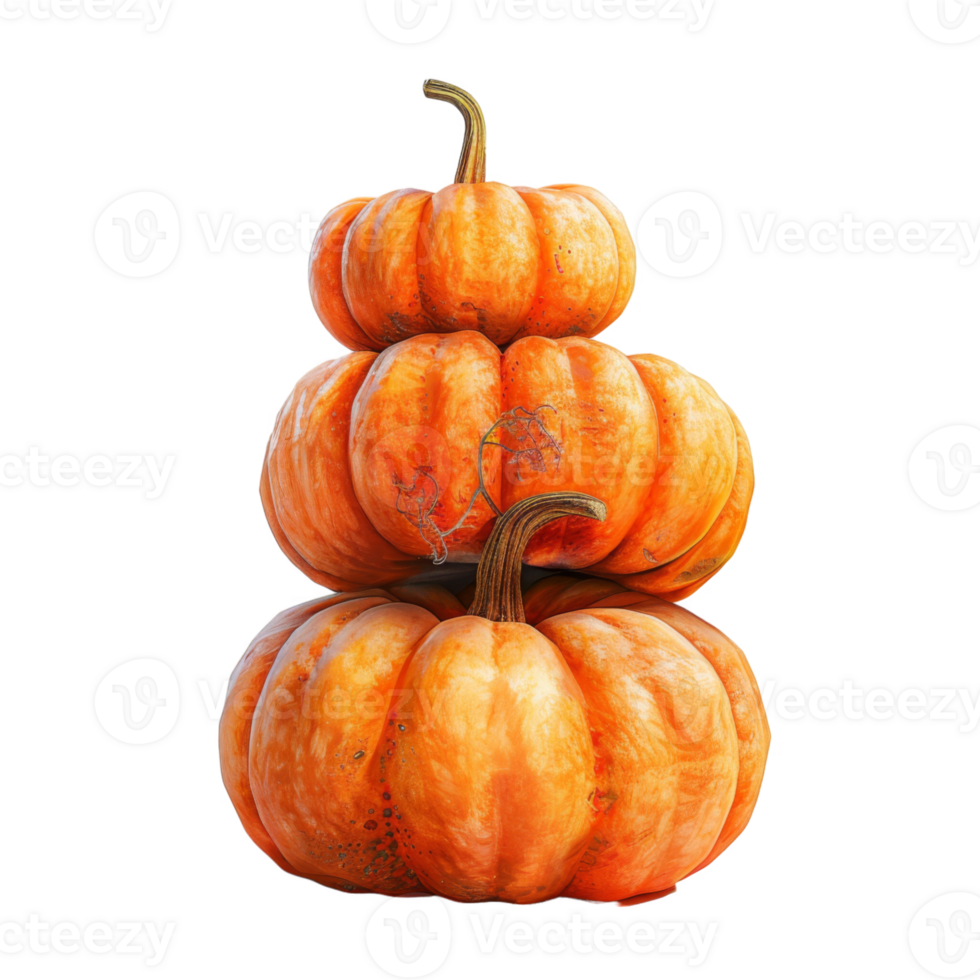 Three Pumpkins Stacked in a Pyramid png