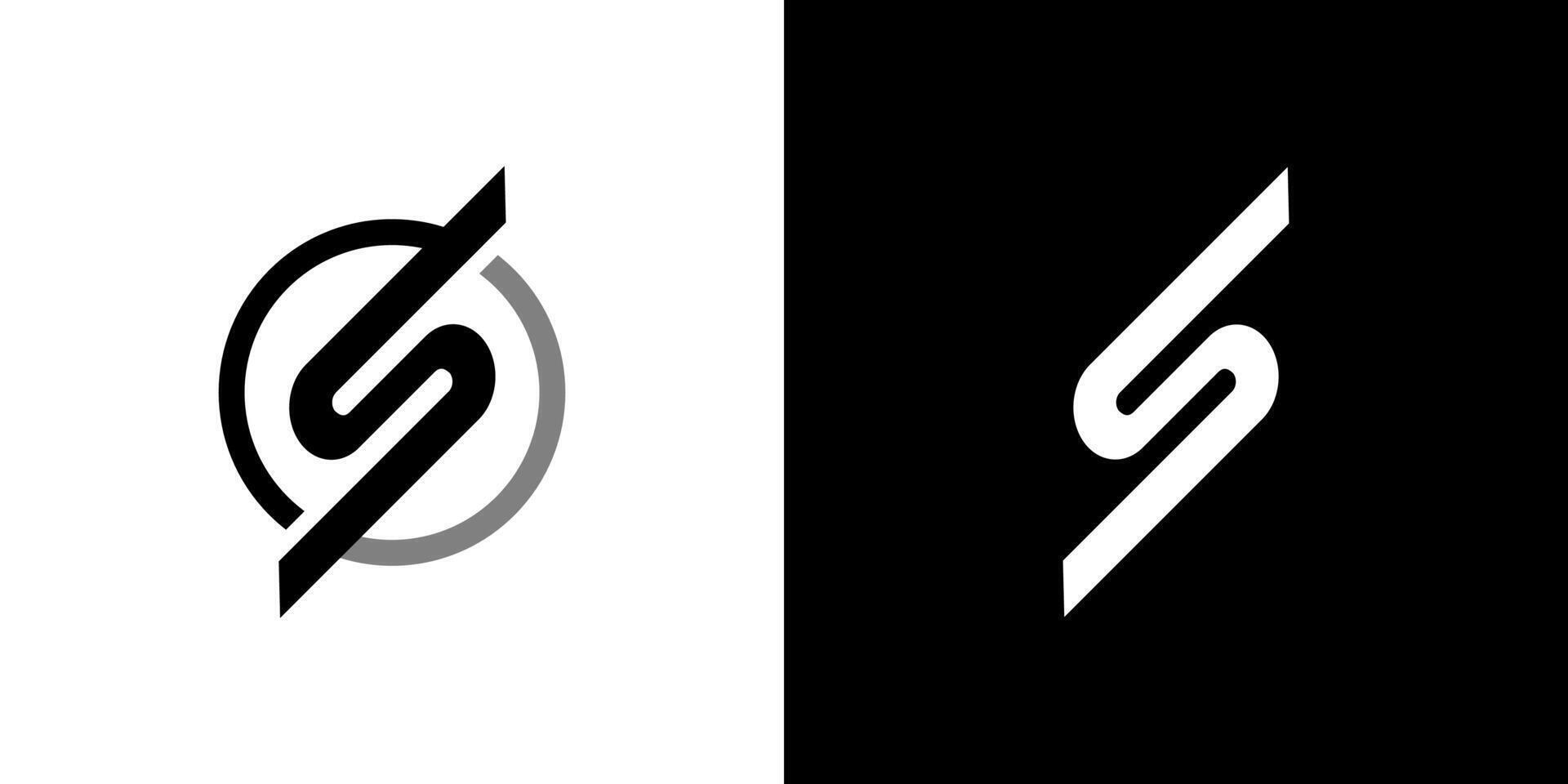 Letter S circle round icon logo business sport type vector