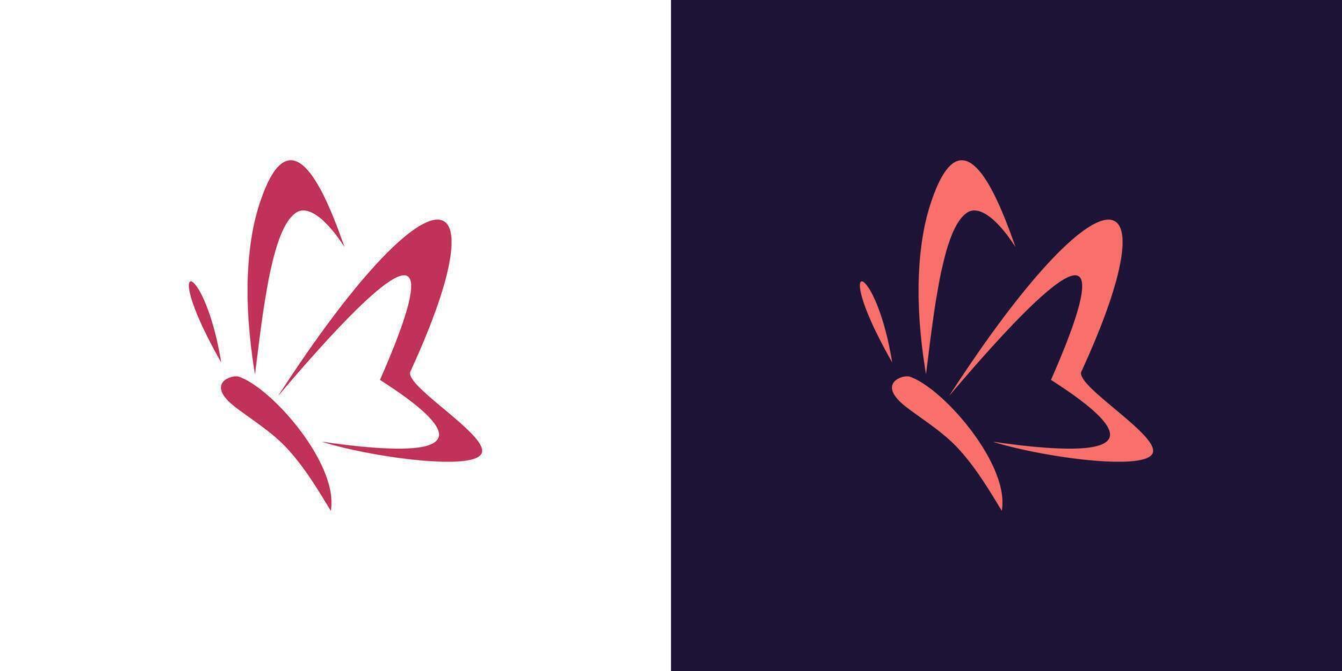 Butterfly icon abstract logo isolated graphic beauty business design vector