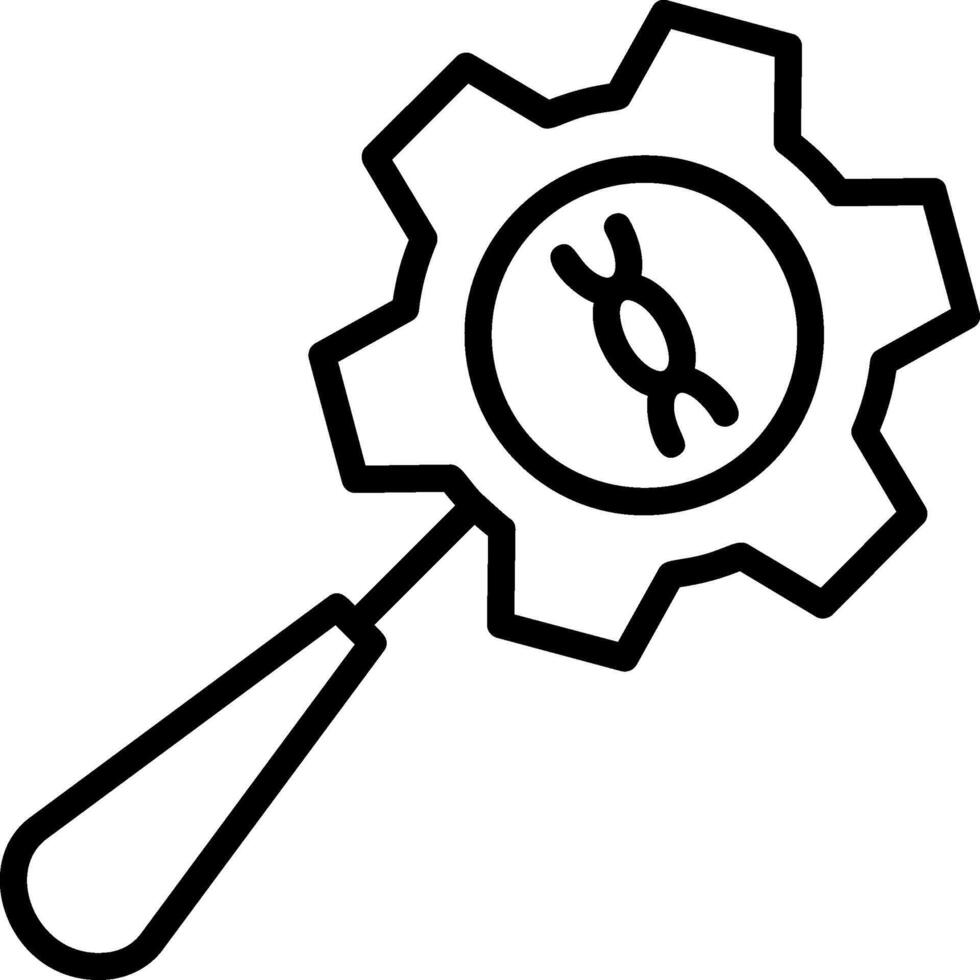 DNA Line Icon vector
