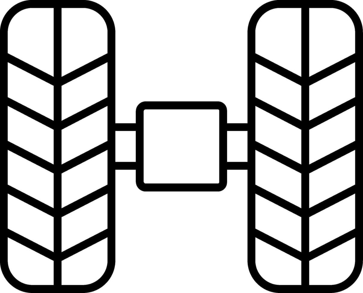Wheel Aligment Line Icon vector