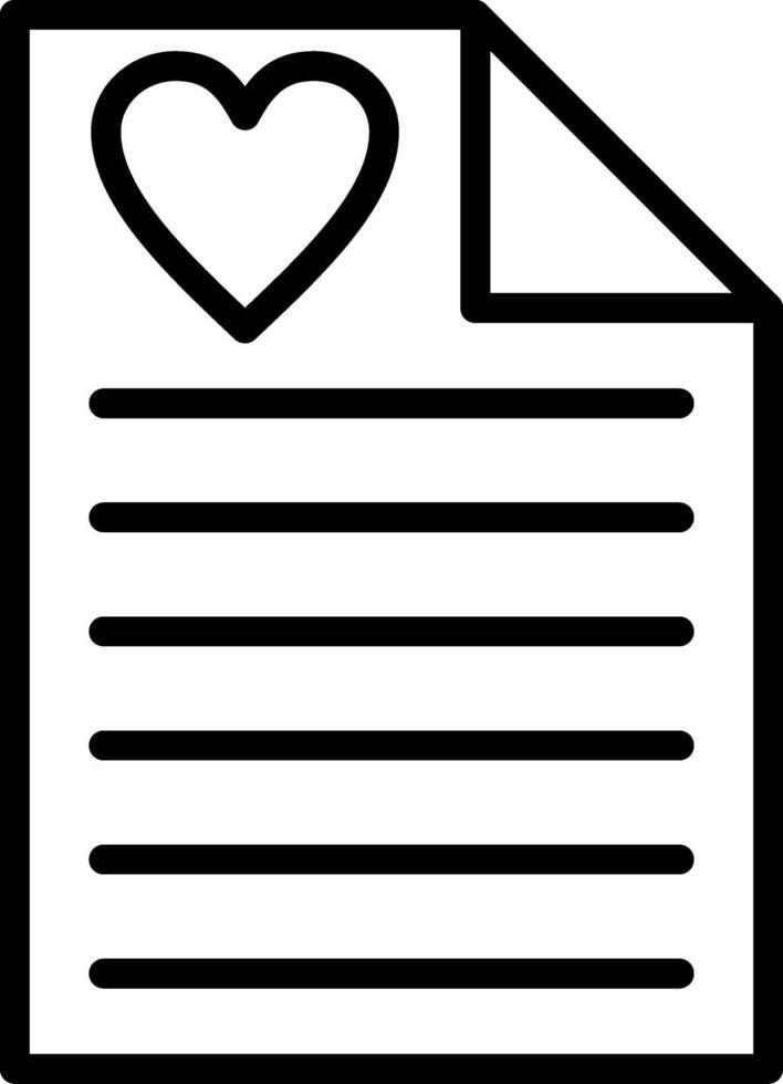 Wishlist Line Icon vector