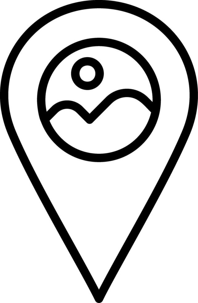 Location Line Icon vector