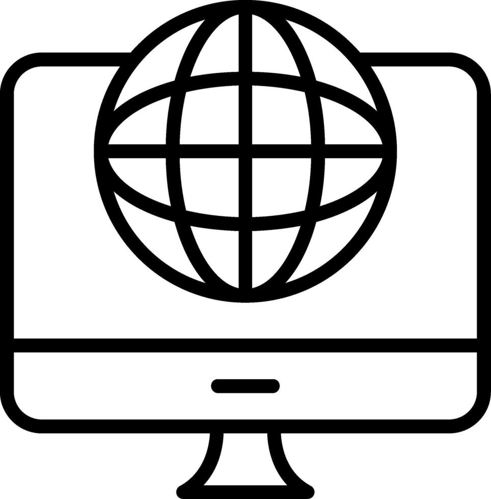 Worldwide Line Icon vector