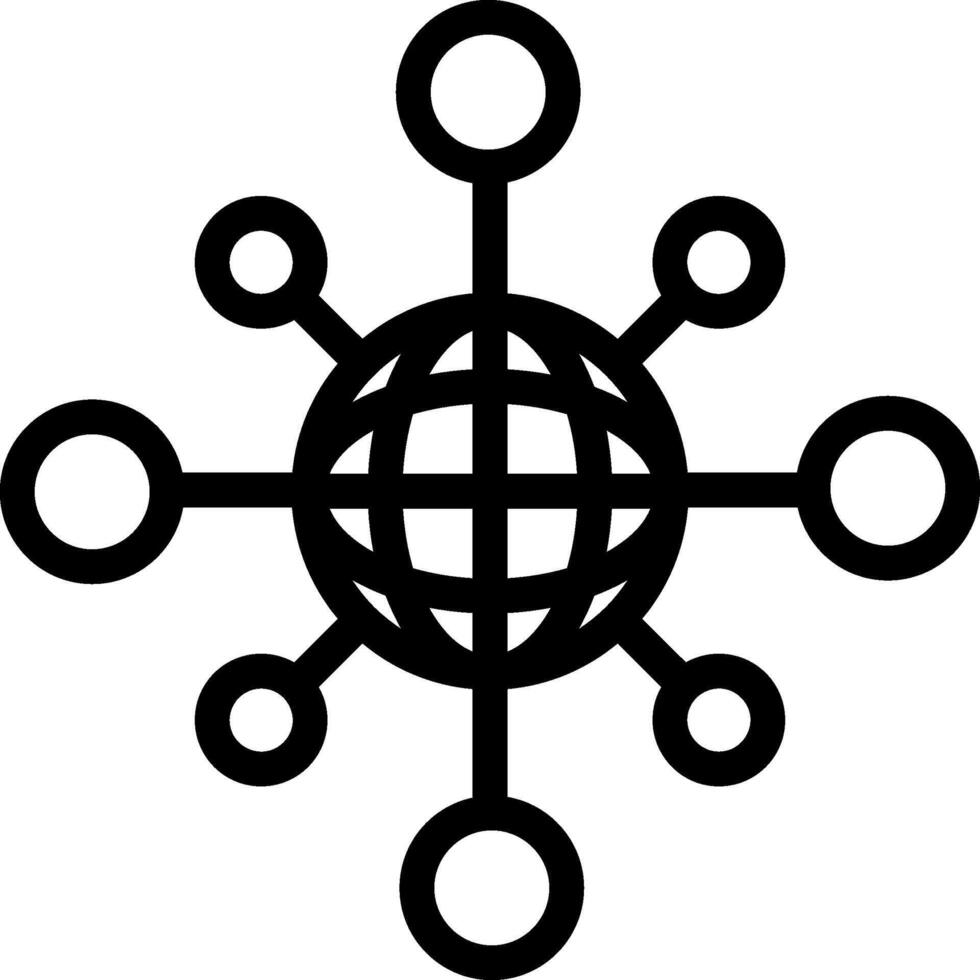 Worldwide Line Icon vector