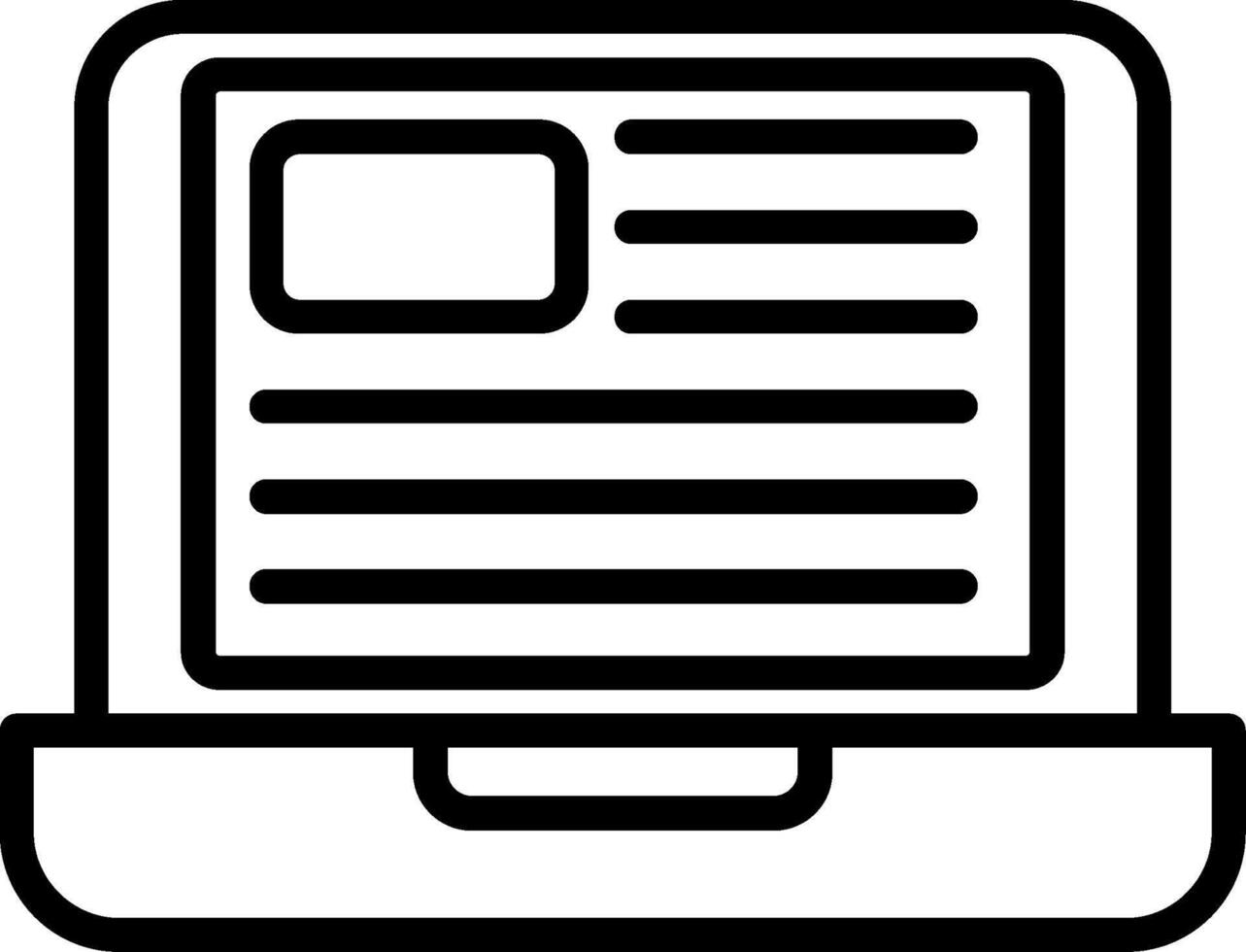 Laptop Line Icon vector