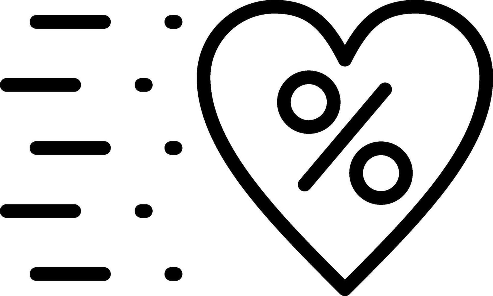 Heart Line Icon vector
