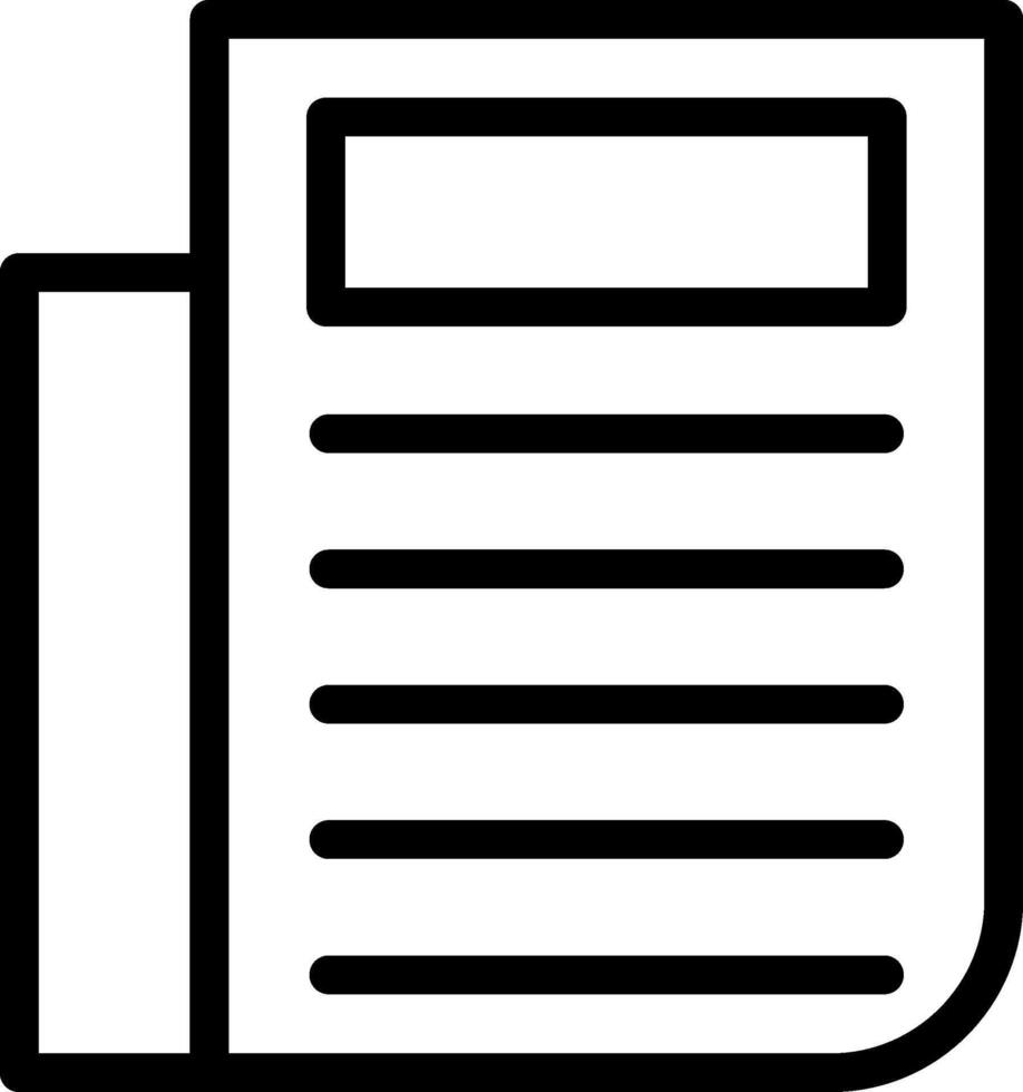 Newspaper Line Icon vector