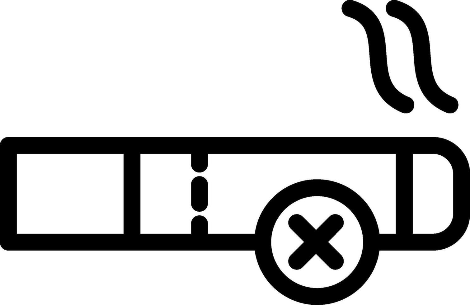 No Smoking Line Icon vector