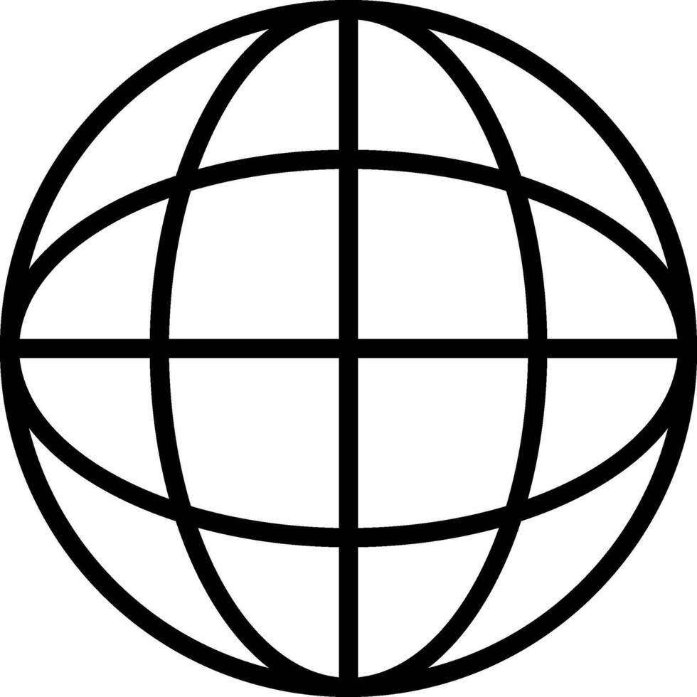 Globe Line Icon vector
