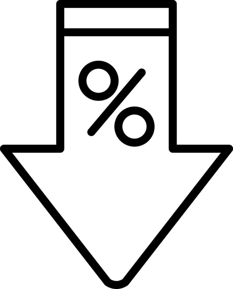 Discount Line Icon vector