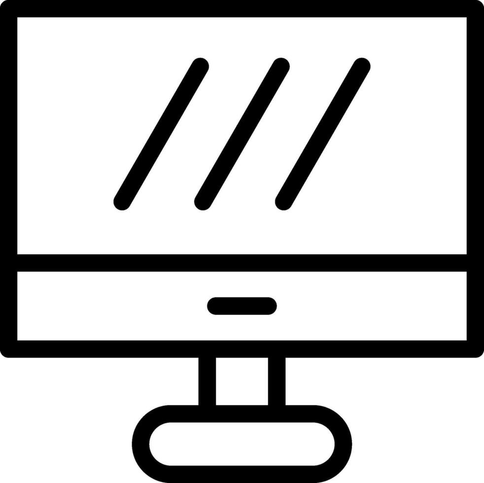 Computer screen Line Icon vector