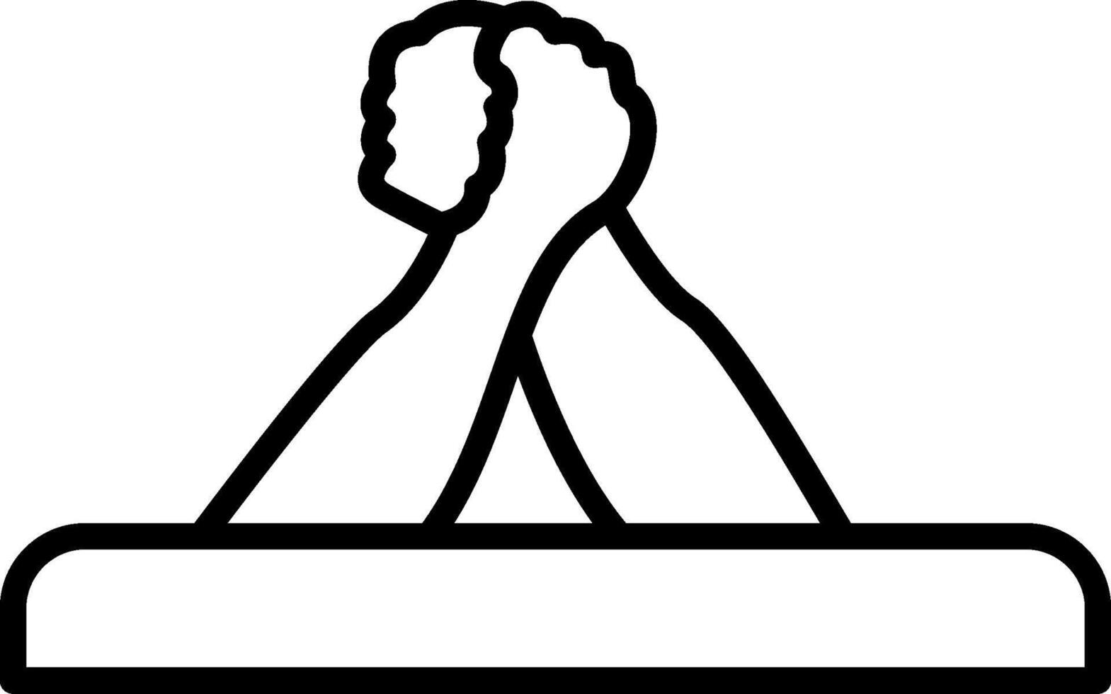 Arm Wrestling Line Icon vector