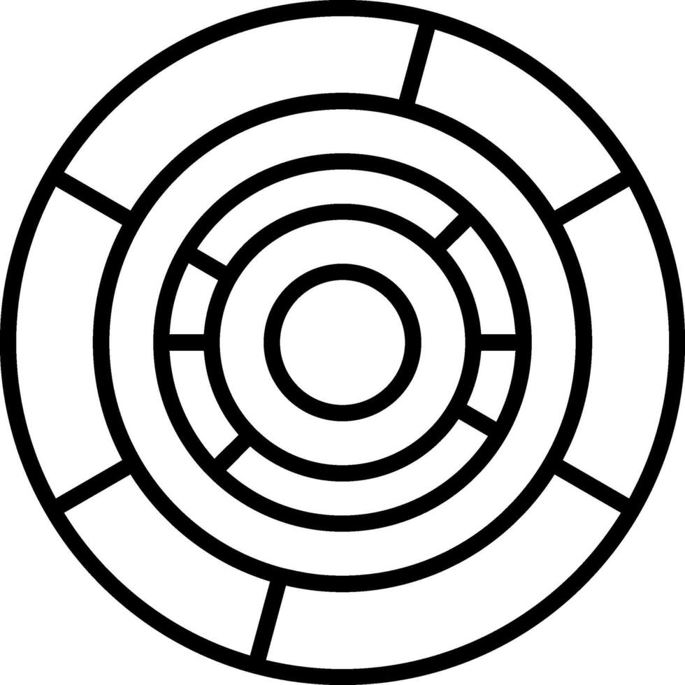 Pie Chart Line Icon vector