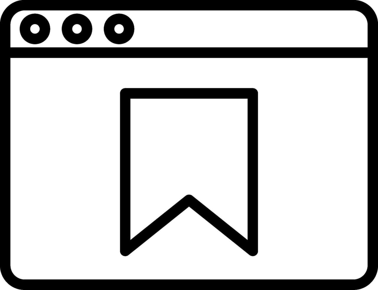 Bookmark Line Icon vector