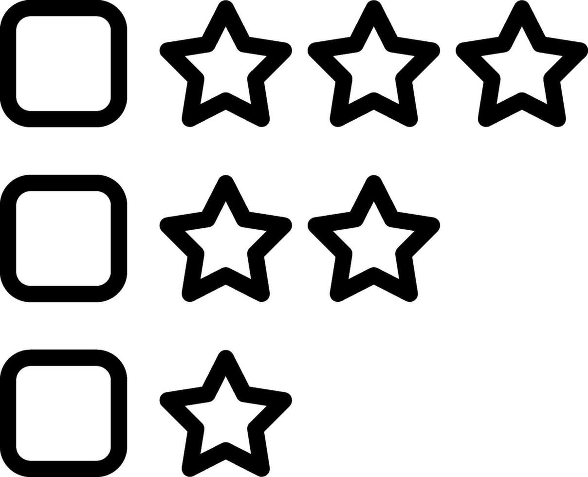 Rating Line Icon vector