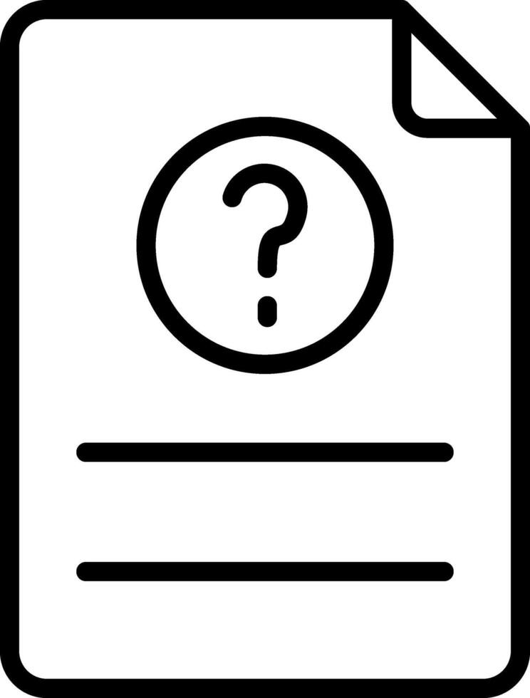 Ask Line Icon vector