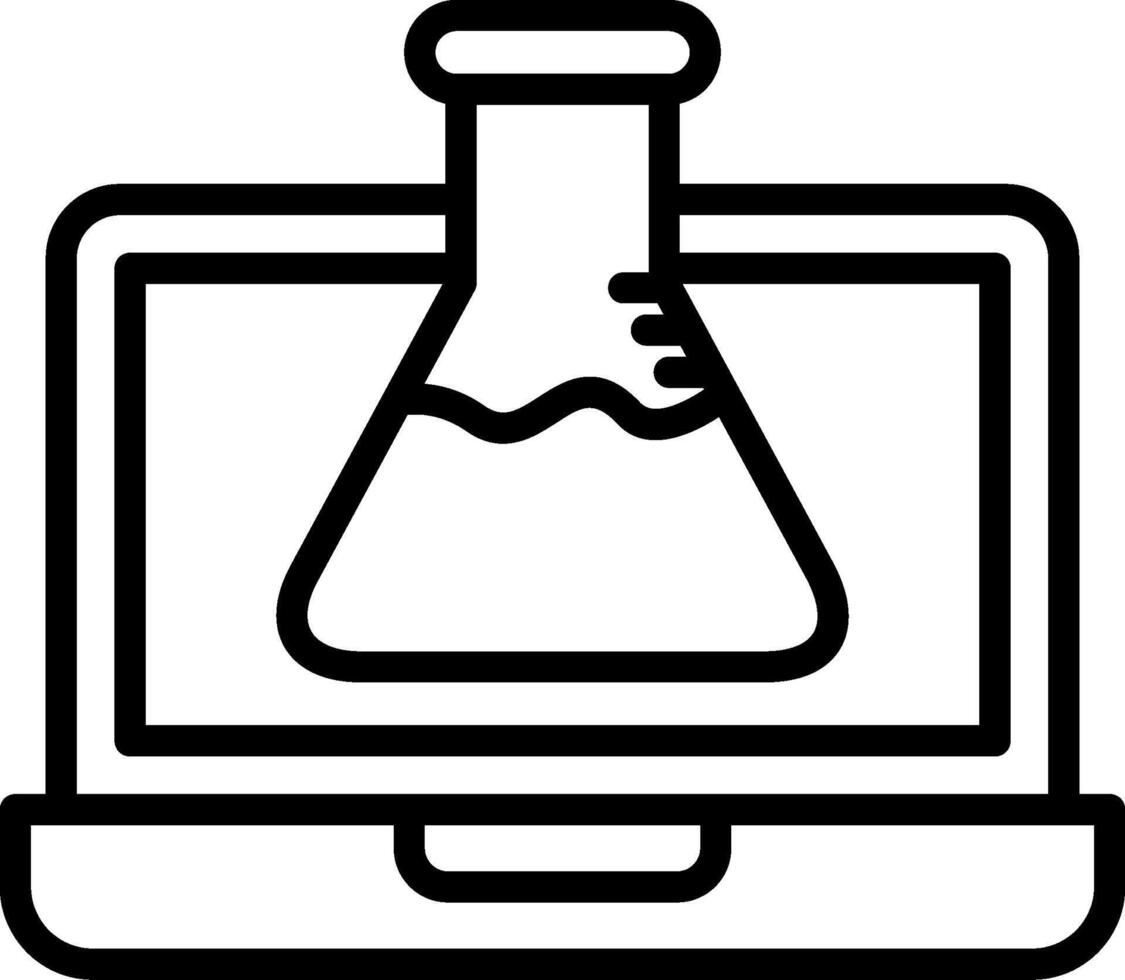 Laptop Line Icon vector