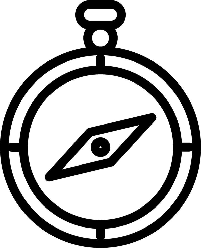 Compass Line Icon vector