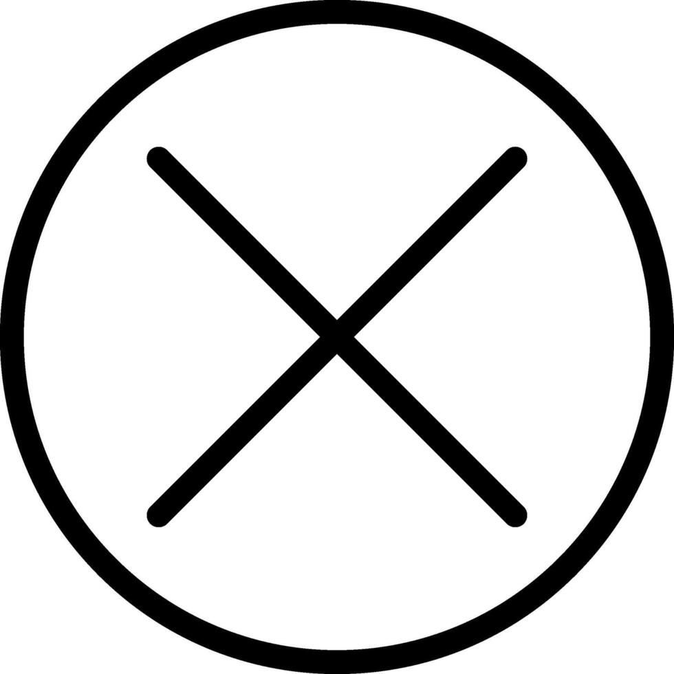 Cancel Line Icon vector