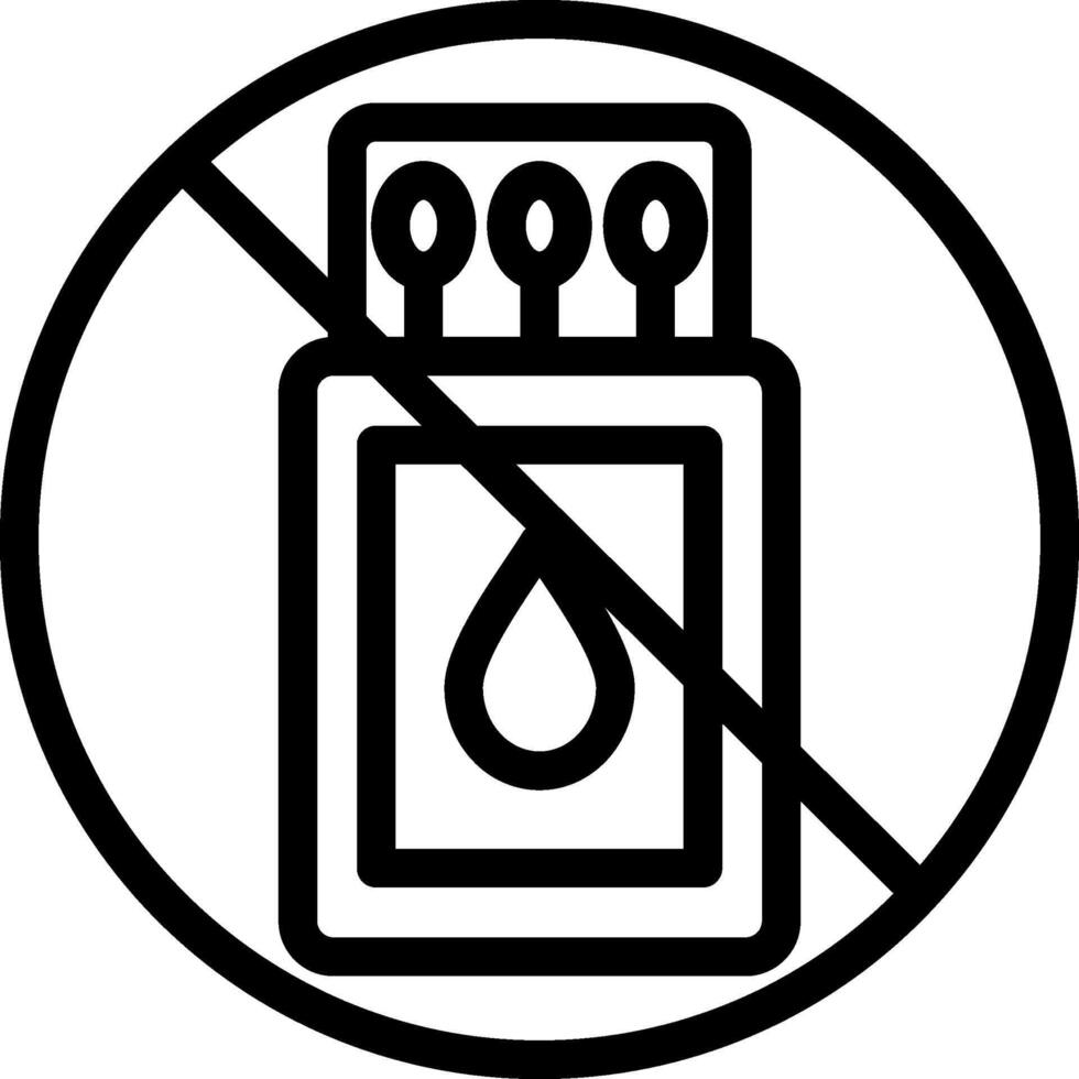 No Fire Line Icon vector