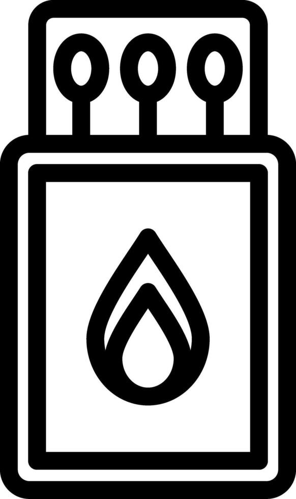 Match box Line Icon vector