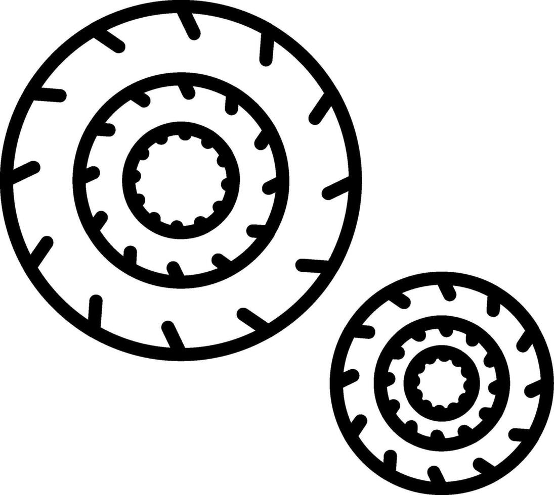 Tires Line Icon vector