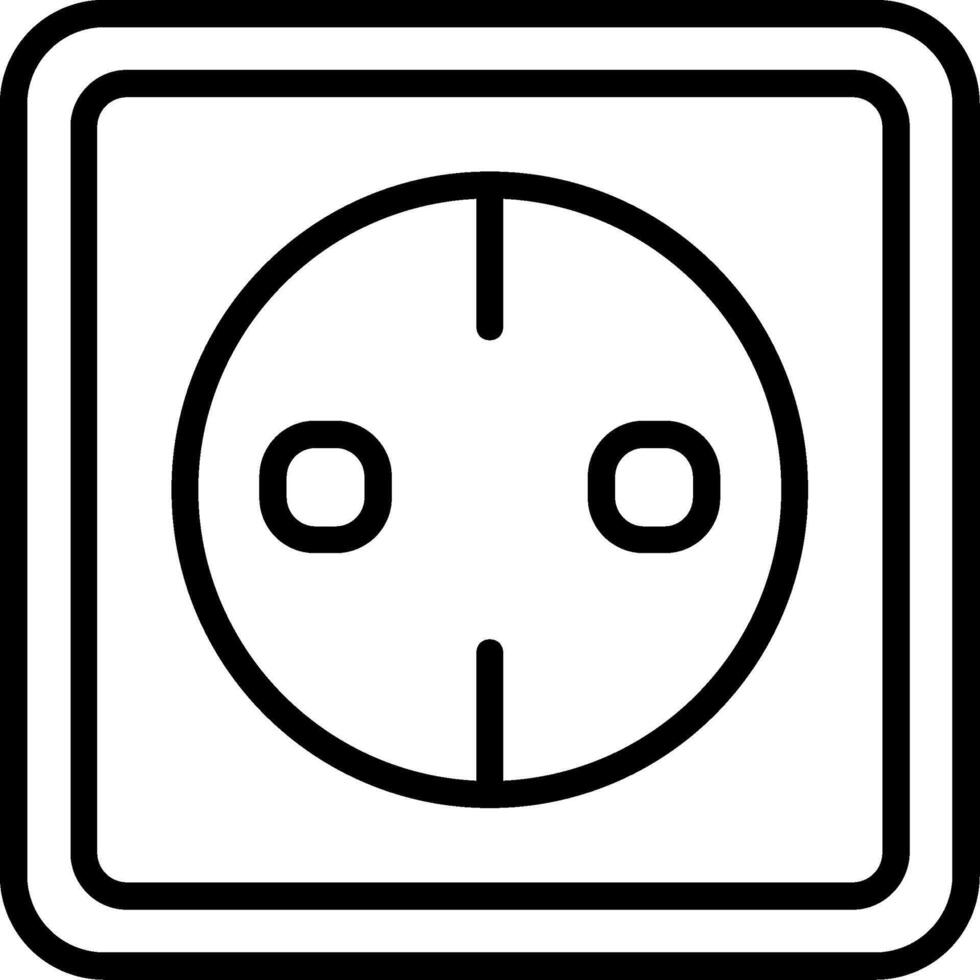 socket Line Icon vector