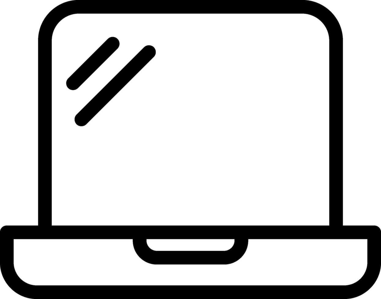Laptop Line Icon vector